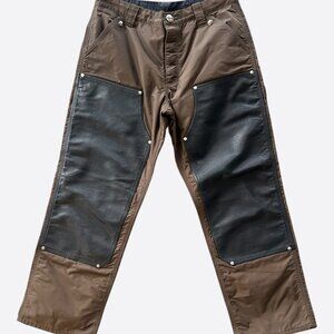 Chrome Hearts Brown Nylon & Leather Carpenter Pants